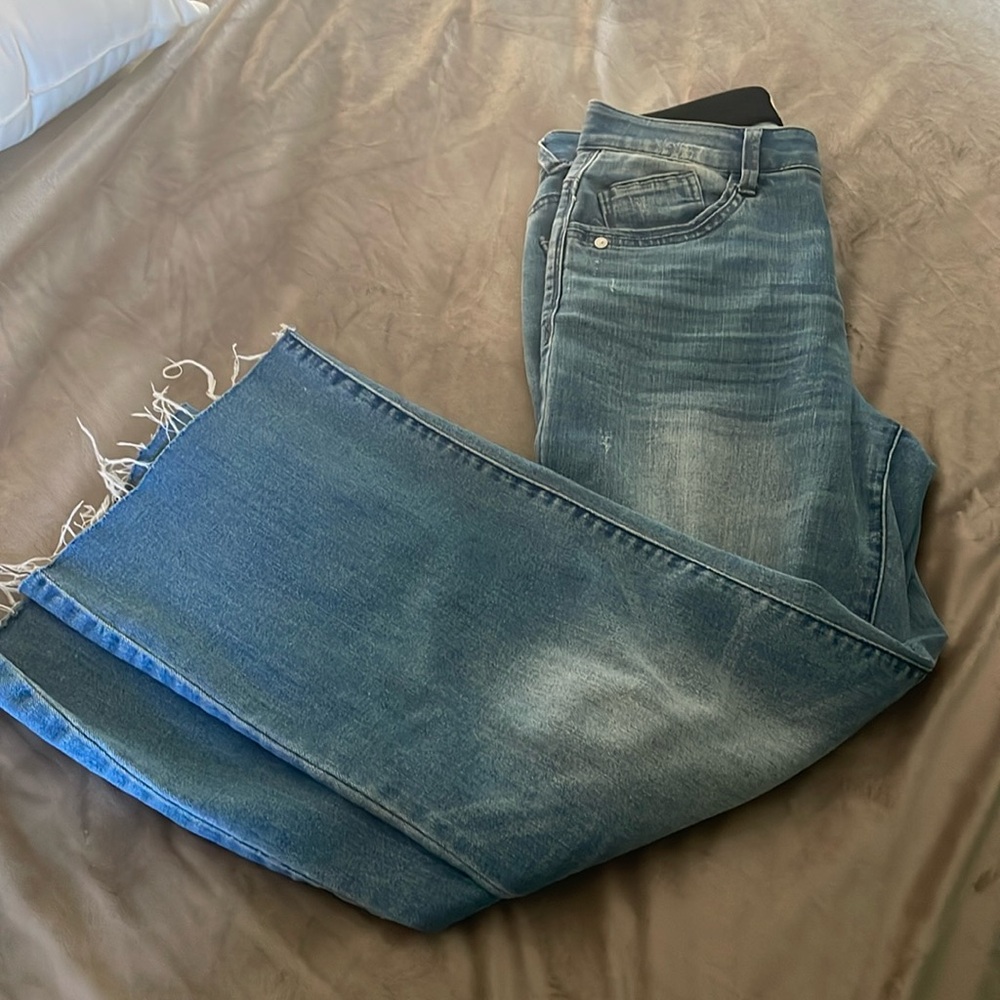 Democracy Ankle length flare leg jean